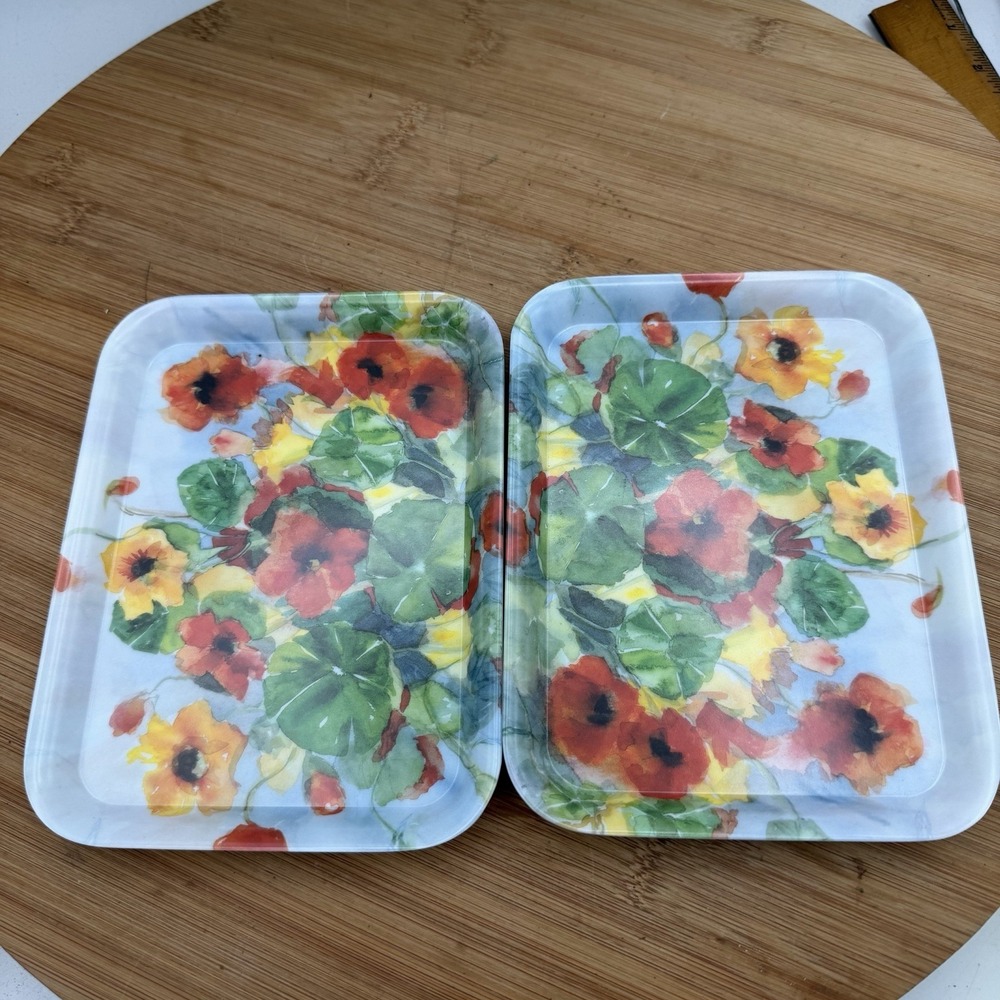 Melamine Melamaster "poppies" Small Tray Artwork Made In Great Britain